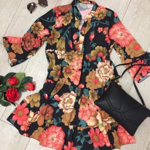 Vestido estampado fluido