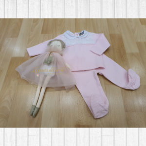 CONJUNTO BABIDU POLAINA ROSA CUELLO BEBE LONDON, INVIERNO 2020