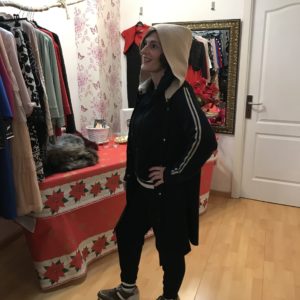 Chaqueta de punto con angora