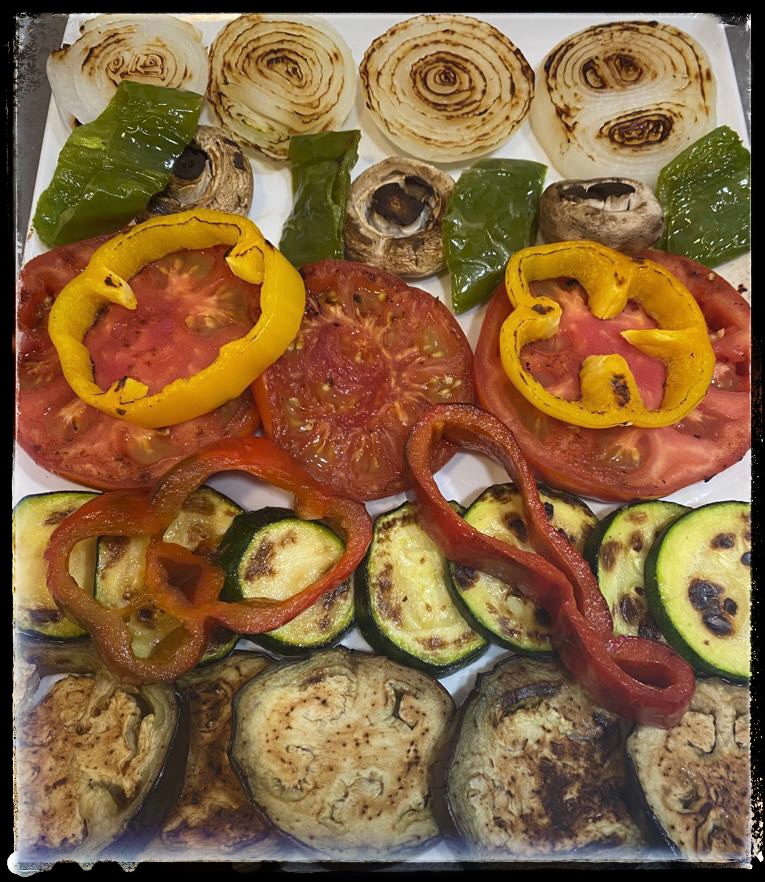 Bandeja de verduras a la plancha.