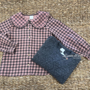 BLUSA VICHY NIÑA MAXICUELLO, PAZ RODRIGUEZ, INVIERNO 2022